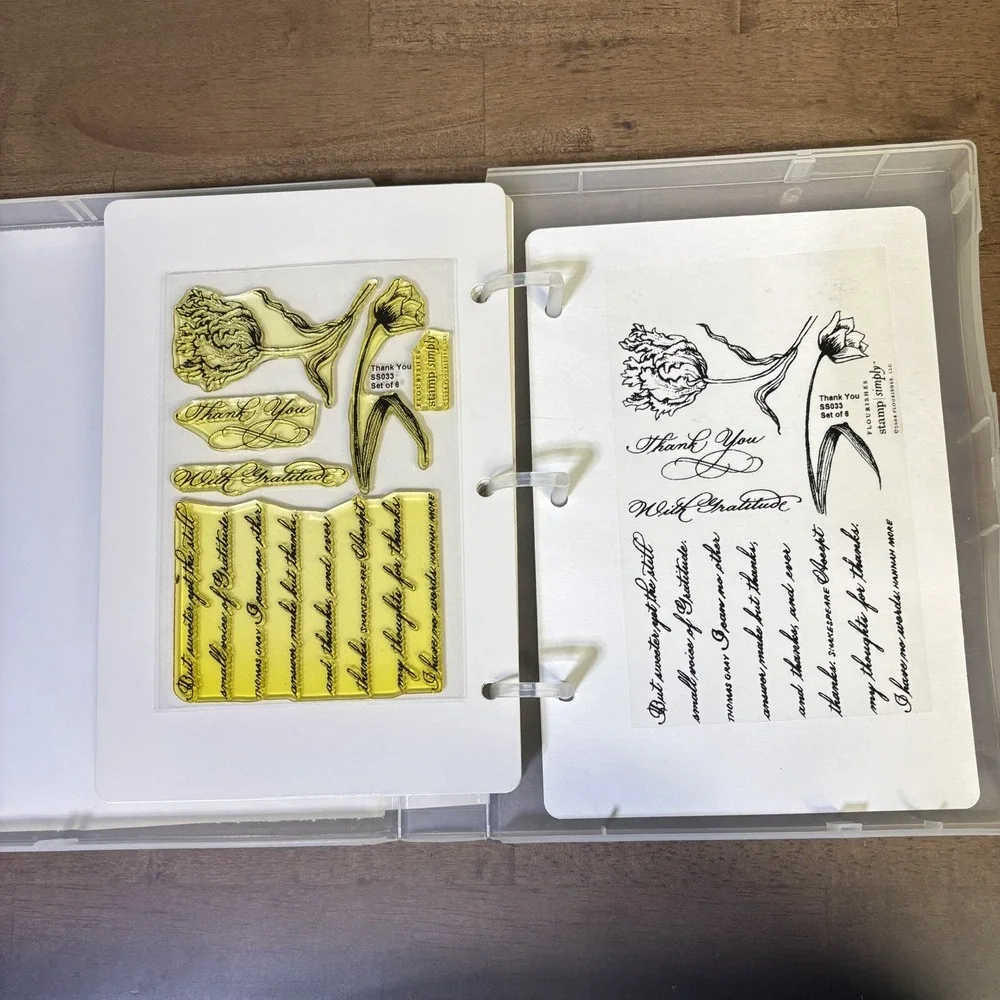 Lot of 6 Flourishes Stamp Sets Photopolymer Sets In Storage Case